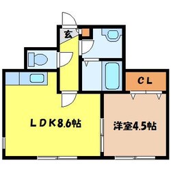 西１１丁目駅 徒歩6分 1階の物件間取画像